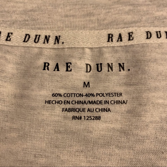 NWT Rae Dunn HUGS T-Shirt in Heather Oatmeal - Picture 9 of 11